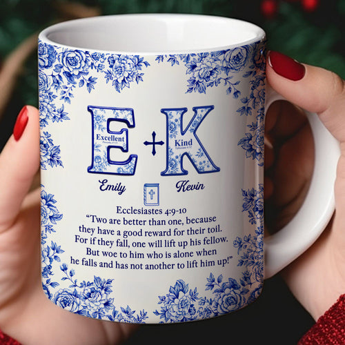 Excellent & Kind - Personalized Faith & Love Mug Gift for Couples Coffee Mug PopCulturePrints