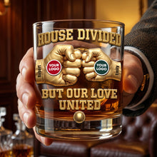 Load image into Gallery viewer, United We Stand: Personalized Fist Bump Couple Sport Round Glass - Unique Gift for Couples
