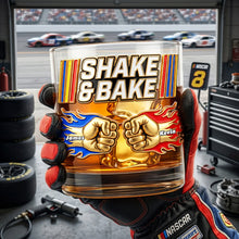 Load image into Gallery viewer, “Shake &amp; Bake” – Personalized Brotherhood Fist Bump Round Glass
