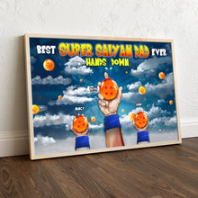 Load image into Gallery viewer, Personalized Super Saiyan Dad Canvas Print - Custom Gift for Father&#39;s Day Poster &amp; Canvas PopCulturePrints
