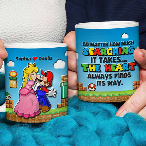 Personalized Couple Mug - The Heart Always Finds Its Way | Perfect Valentine's Day Gifts Coffee Mug PopCulturePrints