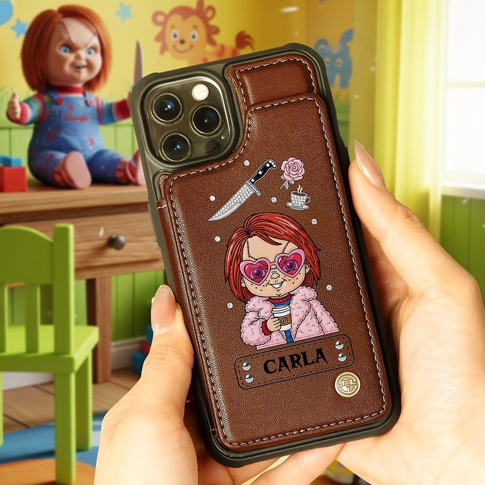 "Embrace Your Inner Horror!" - Horror Character Leather Flip Wallet Phone Case - Personalized Gift for Horror Lovers Phone Case PopCulturePrints