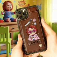 Load image into Gallery viewer, &quot;Embrace Your Inner Horror!&quot; - Horror Character Leather Flip Wallet Phone Case - Personalized Gift for Horror Lovers Phone Case PopCulturePrints
