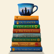 Load image into Gallery viewer, “Books are a uniquely portable magic.” - Bookstack Plaque, Personalized Gift for Book Lovers Shaped Plaques PopCulturePrints
