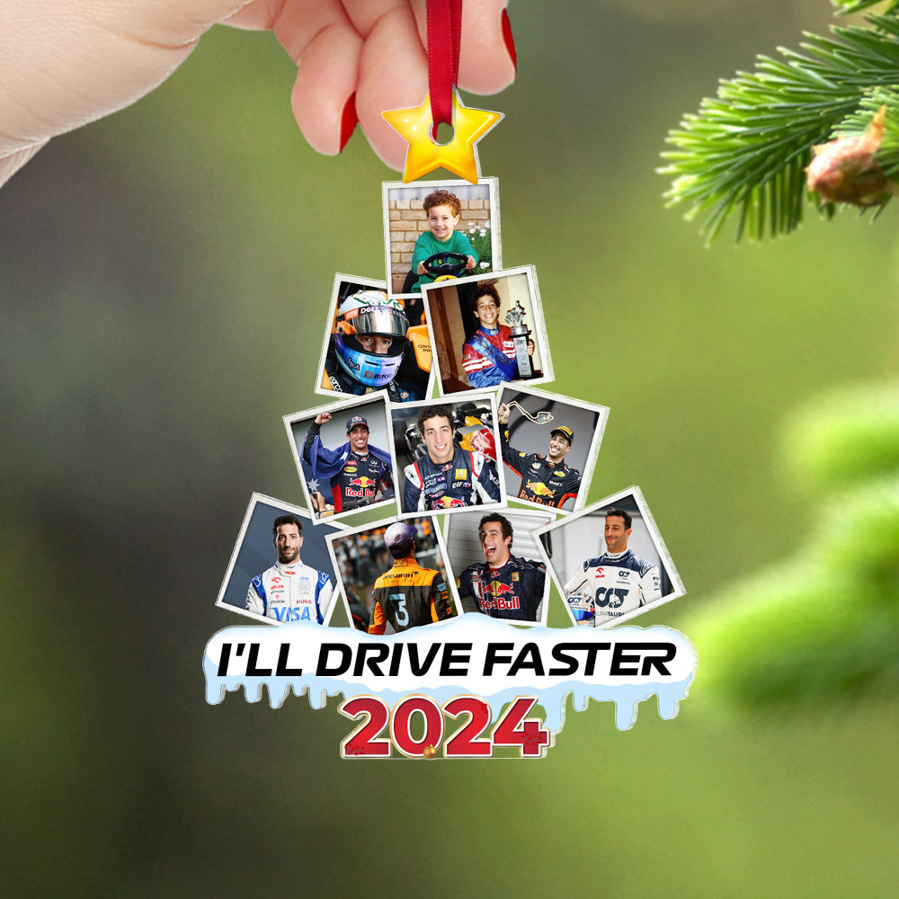 Personalized Racing Fan Christmas Ornament - Custom Photo Gift