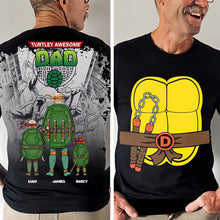 Load image into Gallery viewer, Turtley Awesome Dad Personalized Shirt: Inspired by Iconic Heroes
