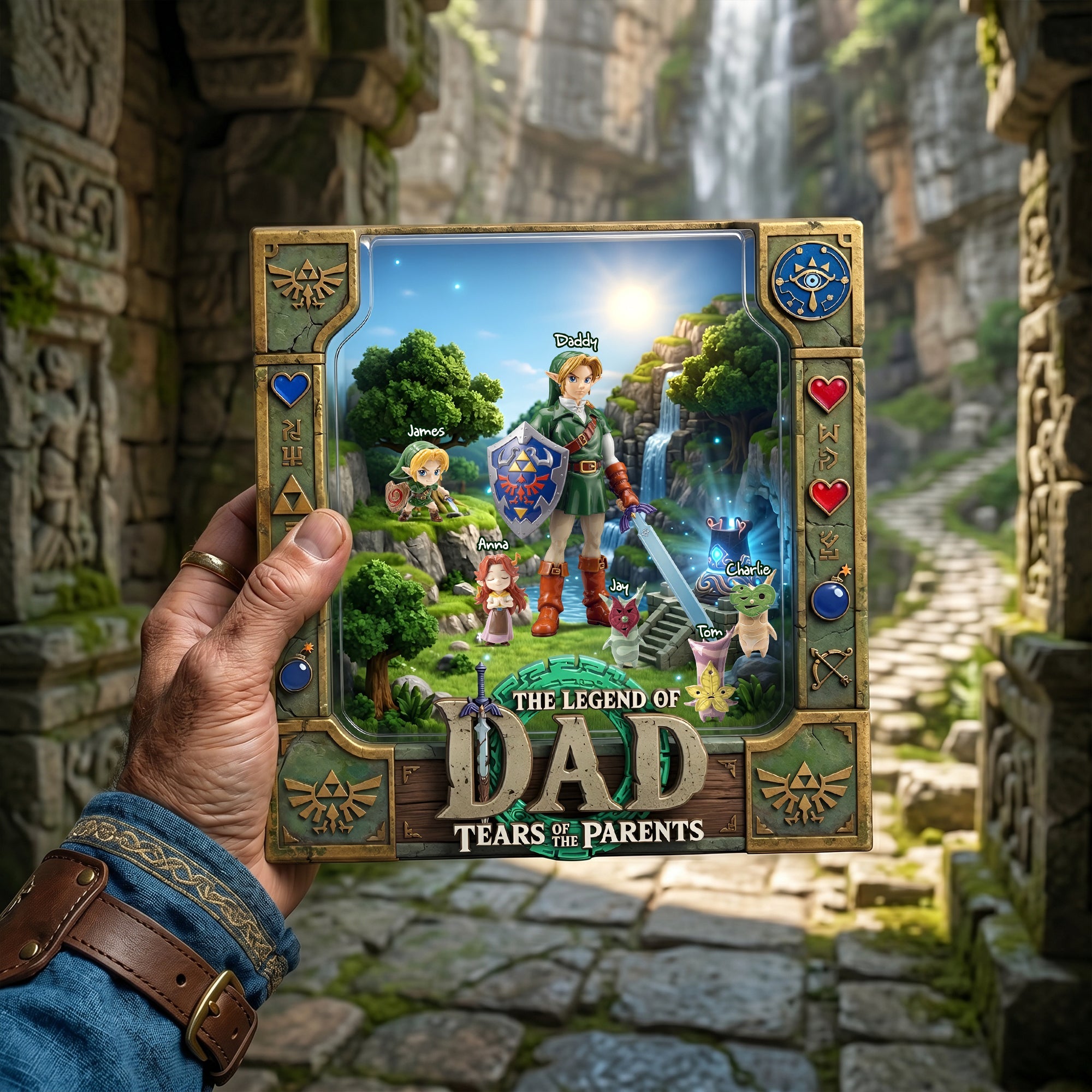 “The Legend Of Dad: Bringing Joy to Every Adventure” - Personalized Acrylic Plaque, Perfect Gift for Fathers and Grandfathers Shaped Plaques PopCulturePrints