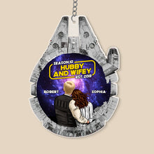 Load image into Gallery viewer, Personalized Hubby and Wifey Keychain | Space Adventure Gift | Valentine&#39;s Day Gifts Keychains PopCulturePrints
