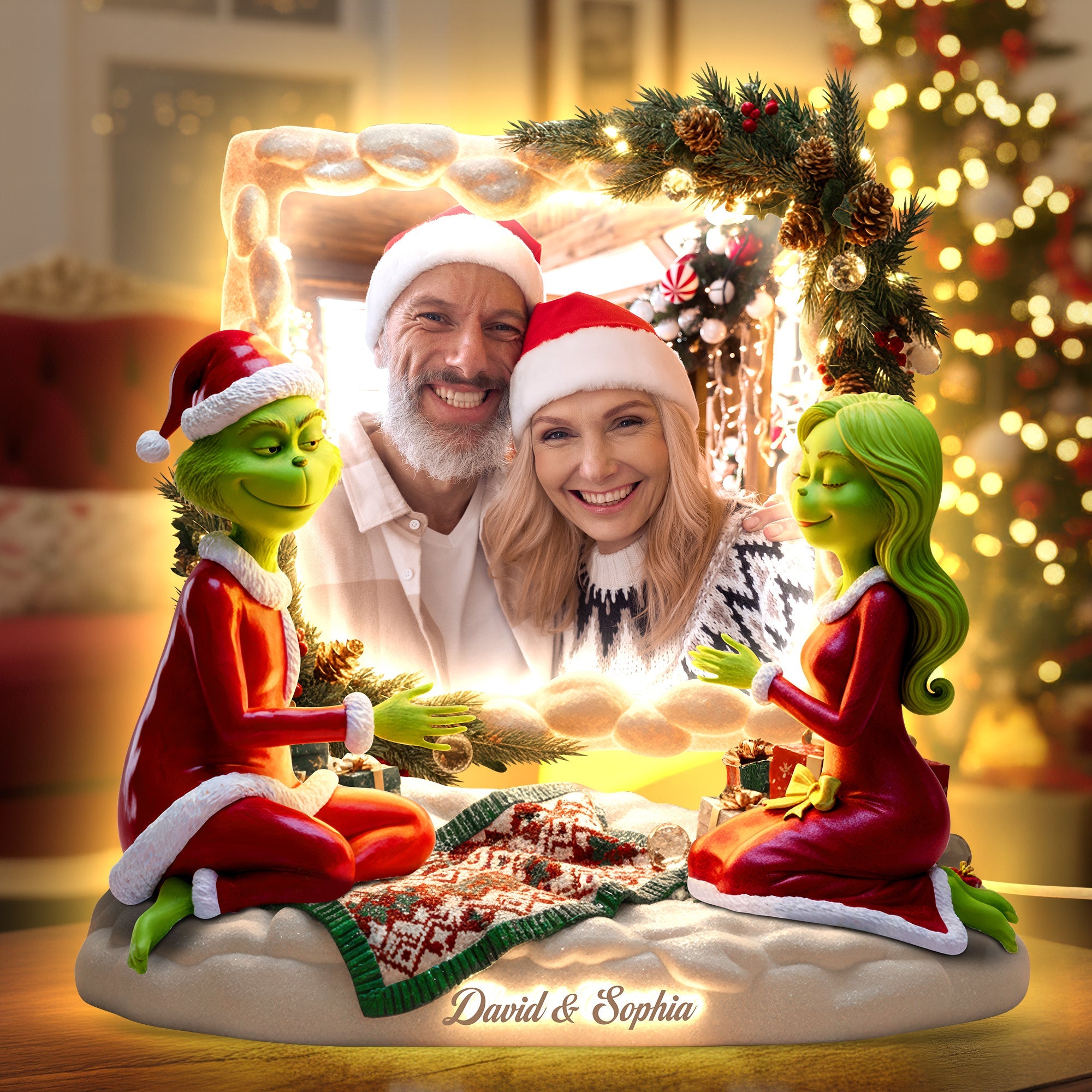 "Celebrate Togetherness with Cozy Holiday Acrylic Light Box - Custom Photo Gifts for Family" Light Box PopCulturePrints