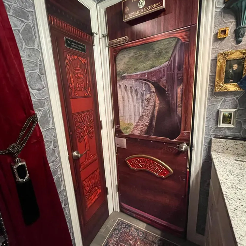 Enchanted Library Door Cover for Book Lovers