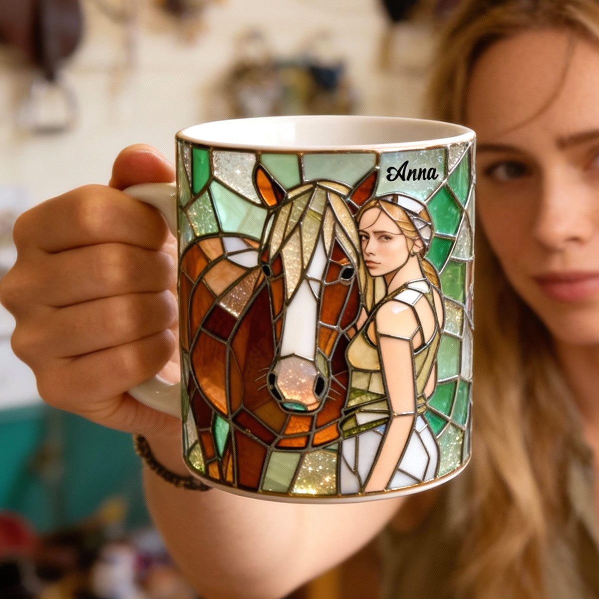 "Horses Bring Us Together - Customizable Coffee Mug for Horse Lovers" Coffee Mug PopCulturePrints