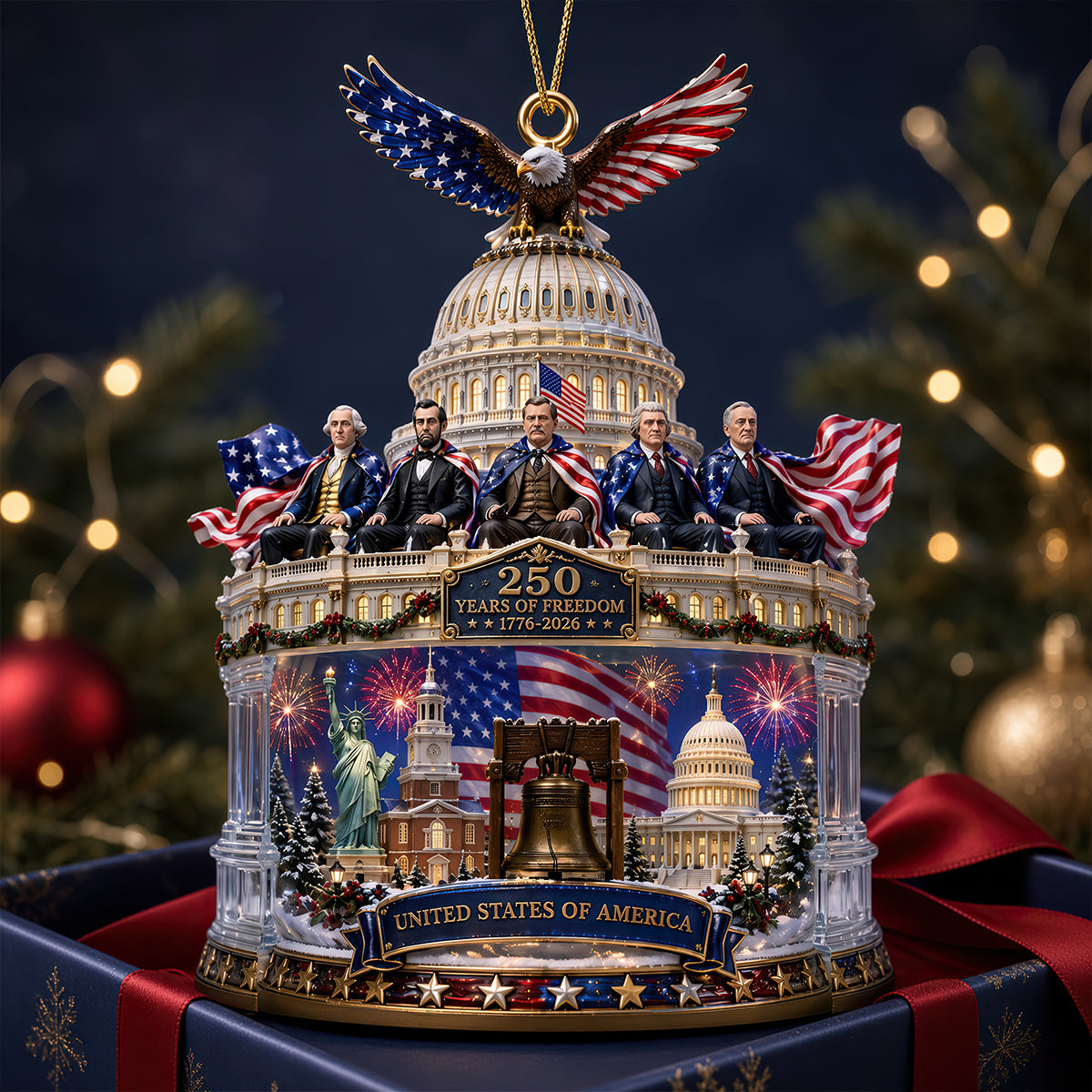 Celebrate Freedom: Free Dome Acrylic Ornament - Personalized Gift for Patriots