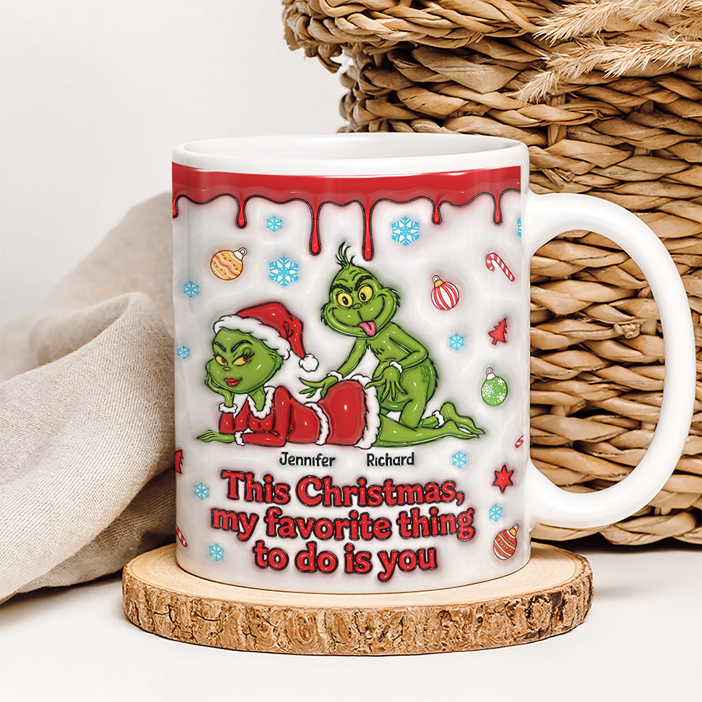 Naughty Green Couple Coffee Mug - A Joyful Personalized Gift for Couples Coffee Mug PopCulturePrints