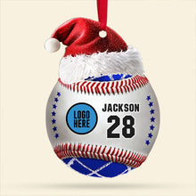 Load image into Gallery viewer, Custom Baseball Lover&#39;s Christmas Ornament Ornament PopCulturePrints
