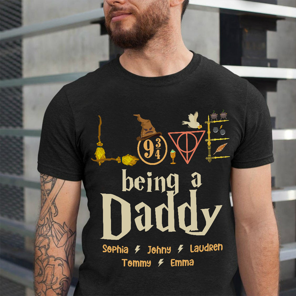 Custom Harry Potter Father's Day T-Shirt - Being a Daddy