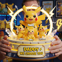 Load image into Gallery viewer, “Daddy, We Choose You” - Pocket Monster Dad Acrylic Plaque - Personalized Gift for Dads &amp; Grandpas Shaped Plaques PopCulturePrints
