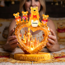 Load image into Gallery viewer, "Best Mom Ever" - Personalized Woodland Friends Acrylic Lightbox - Gift for Mom, Grandma, and Loved Ones Light Box PopCulturePrints
