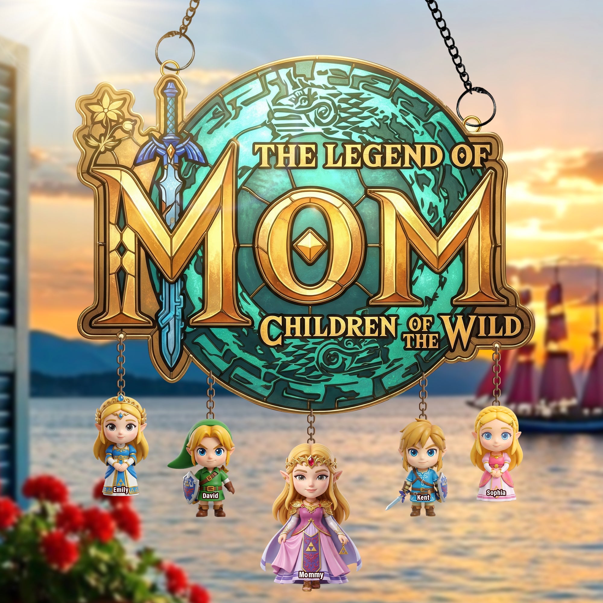 Embrace the Epic Mom Journey – Suncatcher, Personalized Gift for Moms Ornament PopCulturePrints