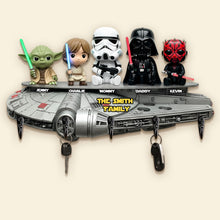Load image into Gallery viewer, Your Family is Your Galaxy - Personalized Key Hanger For Families Wood Sign PopCulturePrints
