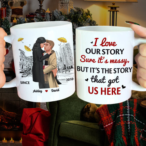 Personalized Couples Mug - Beautiful Love Story Gift for Valentine's Day Gifts Coffee Mug PopCulturePrints