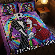 Load image into Gallery viewer, Eternally Yours - Psychedelic Couple Quilt Bed Set | Personalized Halloween Gifts For Couples Bedding Set PopCulturePrints
