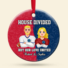 Load image into Gallery viewer, Personalized American Football Couple Christmas Ornament - Unique Holiday Gift for Valentine&#39;s Day Gifts Ornament PopCulturePrints
