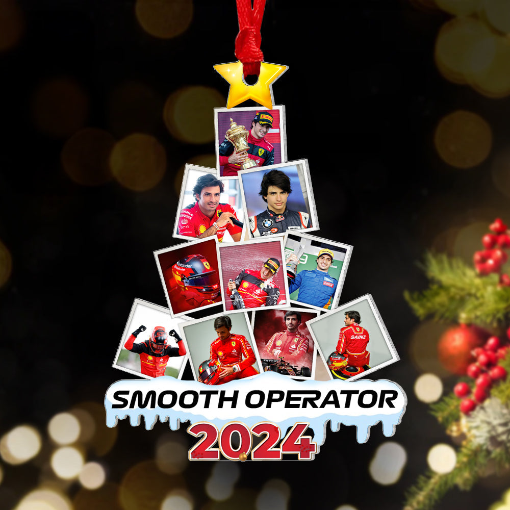 Custom Photo Racing Fan Christmas Ornament - Smooth Operator 2024