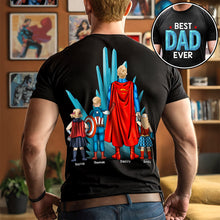 Load image into Gallery viewer, &quot;Best Dad Ever!&quot; - Personalized Superhero Design Shirt for Dad, Grandpa, and Other Special Men Shirts PopCulturePrints
