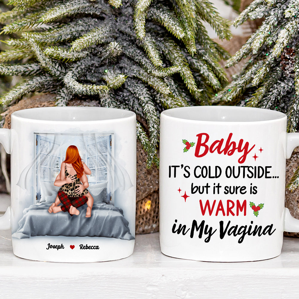 Personalized Cozy Couple Christmas Mug - Fun and Festive Valentine's Day Gifts Coffee Mug PopCulturePrints