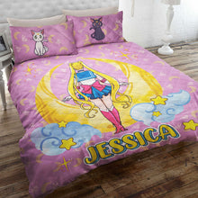 Load image into Gallery viewer, Custom Manga Lover Quilt Bed Set - Personalized Name Design Blanket PopCulturePrints
