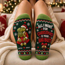 Load image into Gallery viewer, Christmas Wishes &amp; Fun - Personalized Furry Naughty Couples Socks
