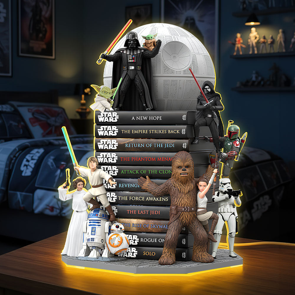 "May the Force Be With You" - Epic Space Saga Personalized Acrylic Light Box - Custom Gift for Star Wars Fans and Collectors Light Box PopCulturePrints