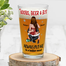 Load image into Gallery viewer, Personalized Naughty Couple Beer Glass - Fun Custom Gift for Couples Beer Glasses PopCulturePrints
