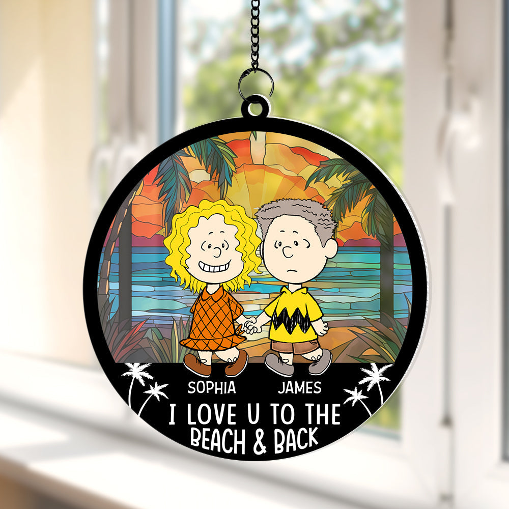 Personalized Peanuts Themed Beach Scene Ornament