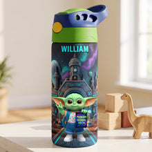 Load image into Gallery viewer, “Explore the Universe of Creativity!” - Personalized Galactic Academy 12oz Colorful Kid Tumbler - Perfect Gift for Kids, Students, and Young Adventurers
