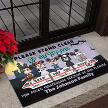 Load image into Gallery viewer, Halloween Personalized Family Doormat - Please Stand Clear Of The Doors Doormat PopCulturePrints
