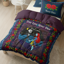Load image into Gallery viewer, True Love Never Dies - Skeleton Couple Quilt Bed Set | Personalized Gift for Couples Bedding Set PopCulturePrints
