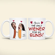 Load image into Gallery viewer, Personalized Couple Coffee Mug - You&#39;re The Only Wiener For My Buns Coffee Mug PopCulturePrints
