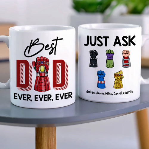 Super Dad Personalized Mug - Best Dad Ever Gift Coffee Mug PopCulturePrints