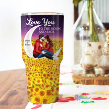 Load image into Gallery viewer, Personalized Couple Tumbler - Love You to the Moon and Back Tumbler Cup PopCulturePrints
