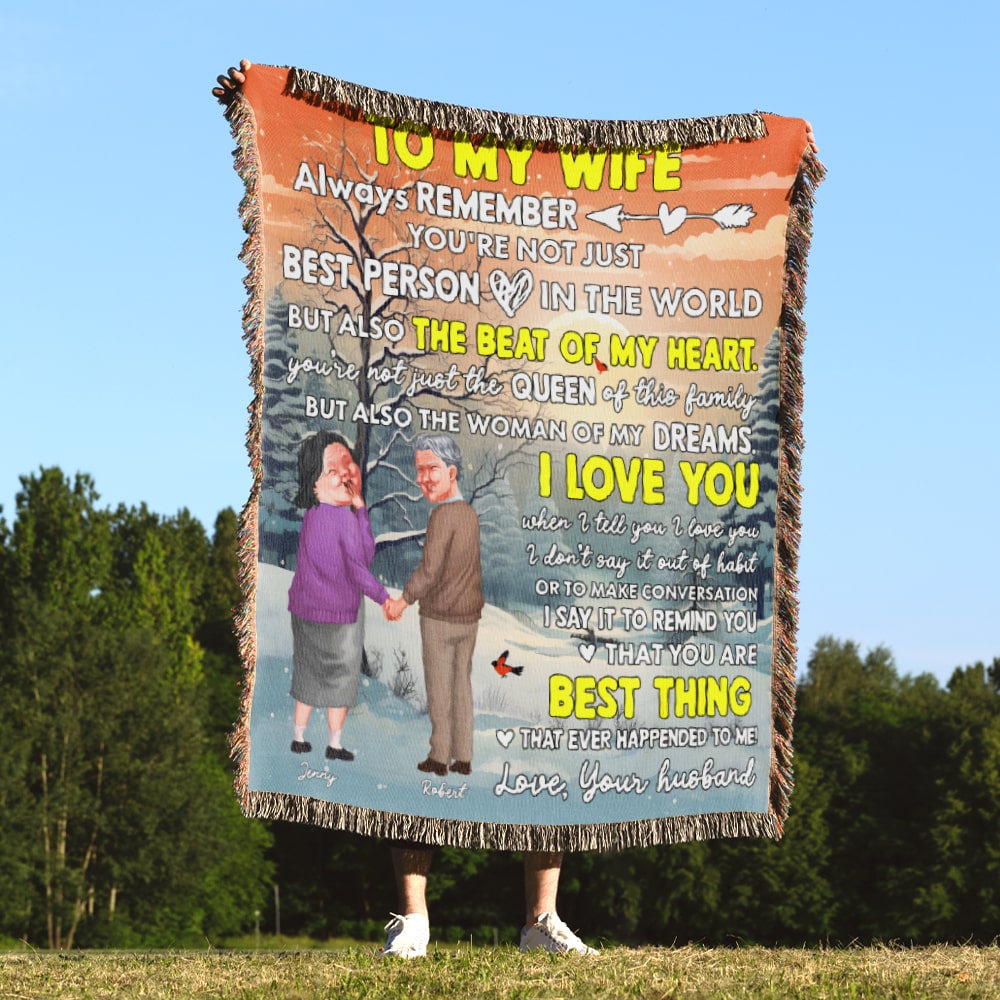 Personalized Romantic Christmas Blanket for Couples