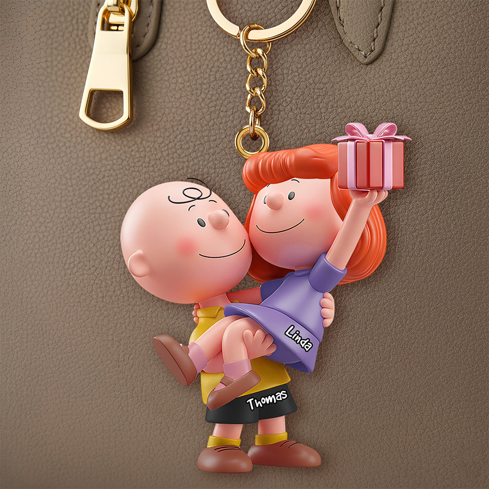 Forever Love Keychain: A Personalized Gift for Couples Keychains PopCulturePrints