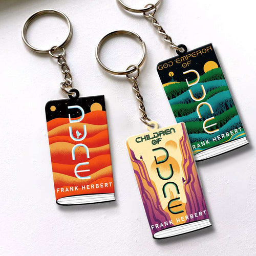 Custom Book Lover Keychain - Dune Series Design Keychains PopCulturePrints