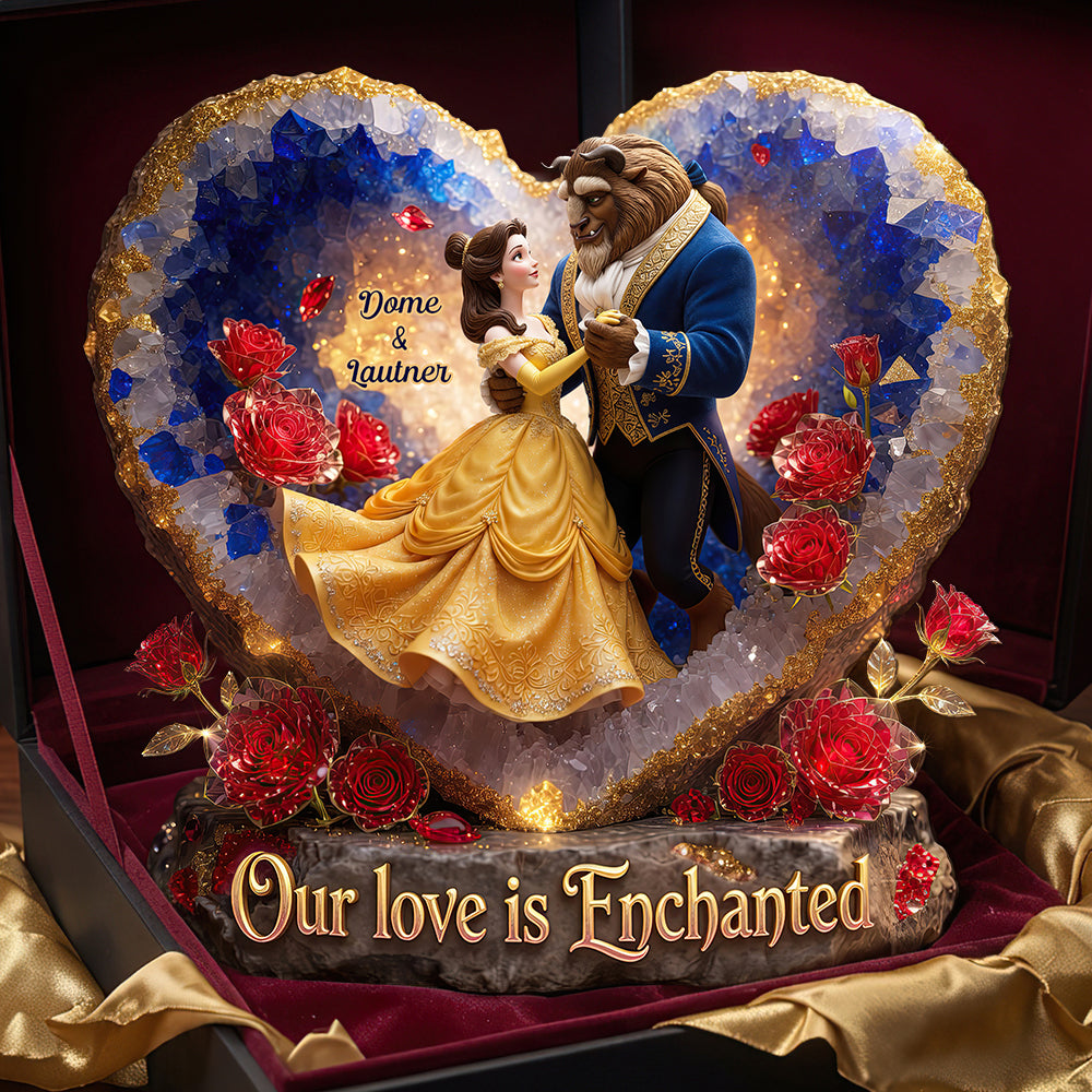 Our Love is Enchanted - Personalized Acrylic Plaque for Couples Shaped Plaques PopCulturePrints