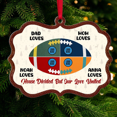 Custom Family Christmas Ornament - Personalized American Football Team Design Ornament PopCulturePrints