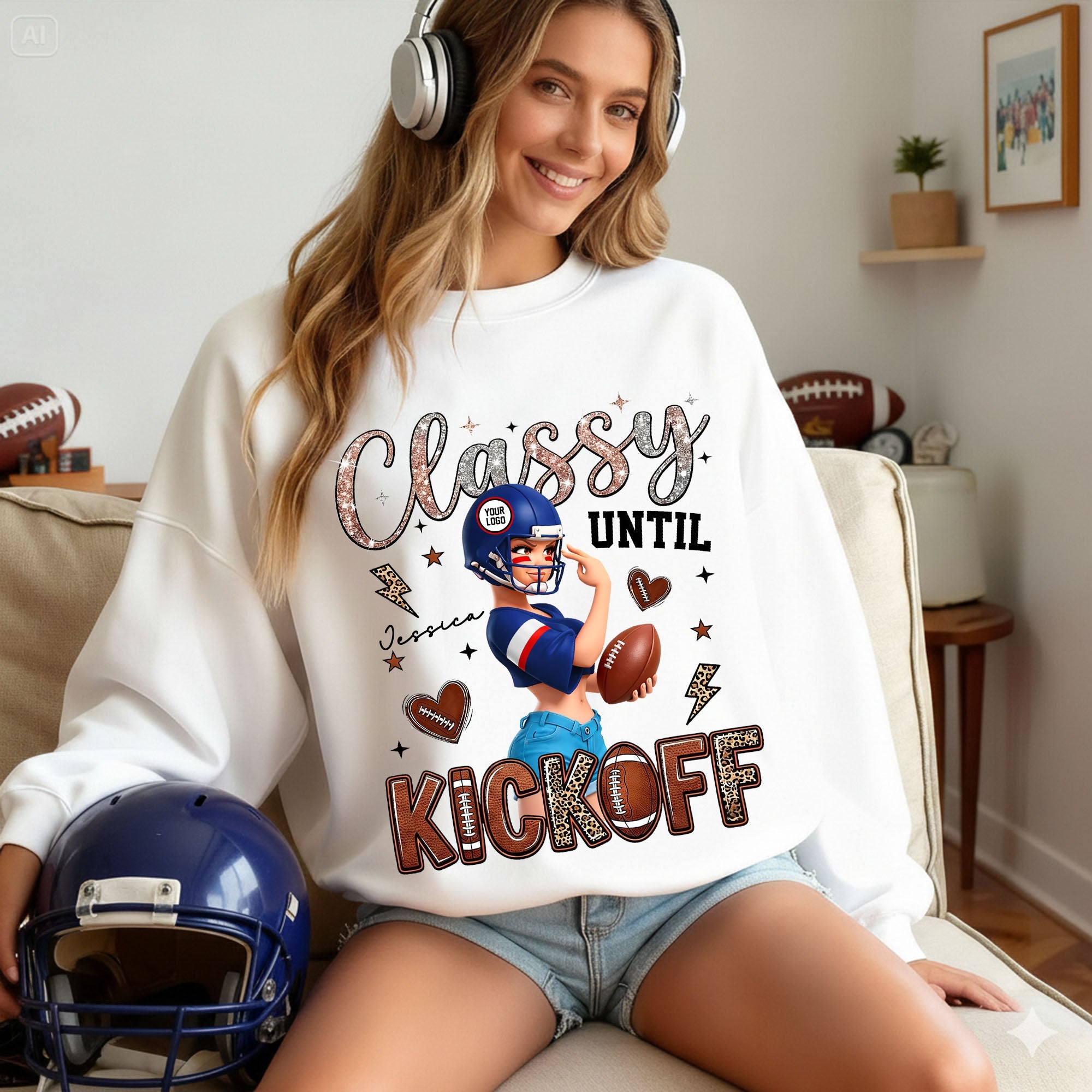 Classy Until Kickoff Shirt - Personalized Gift For Sport Lovers 03HULU130126 Shirts PopCulturePrints