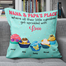 Load image into Gallery viewer, Personalized Nana &amp; Papa's Place Square Pillow Pillow PopCulturePrints
