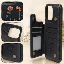 Load image into Gallery viewer, Celebrate Her Unique Bloom - Personalized Leather Flip Wallet Phone Case for Grandma Leather Flip Wallet Phone Case PopCulturePrints
