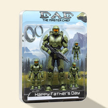 Load image into Gallery viewer, “Dad, The Master Chief” - Personalized Game Dad Plaque - Unique Gift for Dad &amp; Grandpas Shaped Plaques PopCulturePrints
