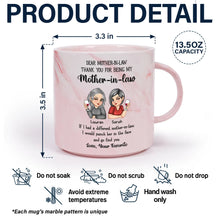 Load image into Gallery viewer, Dear Mother-in-Law, I Would Punch Her In The Face - Personalized Marble Mug Marble Mug PopCulturePrints
